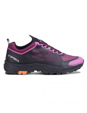 Buty Trekkingowe Damskie Icepeak Andulo Outdoor Fuksja Czarne | Polska-YTD874629