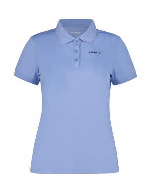 Koszulka Polo Damskie Icepeak Bayard Sporty Short-sleeved Głęboka Niebieskie | Polska-NMJ453196