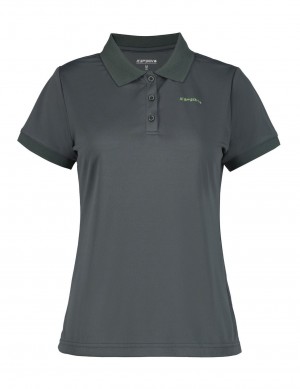 Koszulka Polo Damskie Icepeak Bayard Sporty Short-sleeved Oliwkowe | Polska-DVM137952