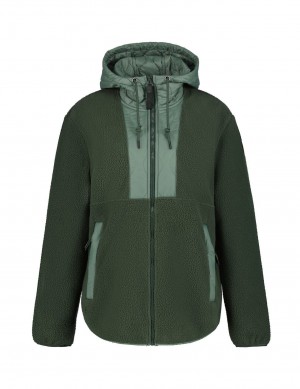 Kurtka Damskie Icepeak Abbotsa Midlayer Ciemny Zielone | Polska-TLZ935724