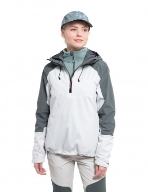 Kurtka Damskie Icepeak Bingen Anorak Białe Szare | Polska-LON915280