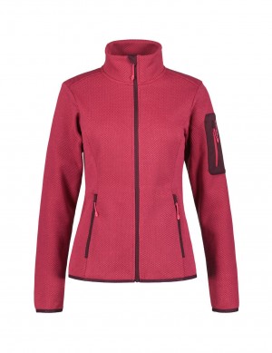 Kurtka Damskie Icepeak Bowersville Midlayer Czerwone | Polska-TWM075198