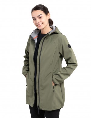 Kurtka Softshell Damskie Icepeak Albany Zielone | Polska-QKO983754