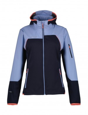 Kurtka Softshell Damskie Icepeak Braden Ciemny Niebieskie Niebieskie | Polska-IOX780196