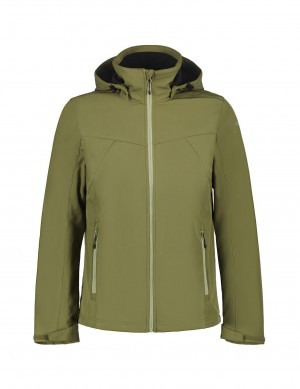 Kurtka Softshell Męskie Icepeak Brimfield Oliwkowe | Polska-RUZ325809