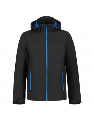 Kurtka Softshell Męskie Icepeak Brimfield Czarne | Polska-MOF475893