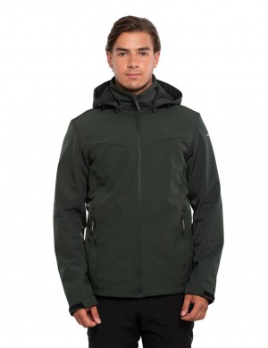 Kurtka Softshell Męskie Icepeak Brimfield Light Ciemny Zielone | Polska-FMK827650