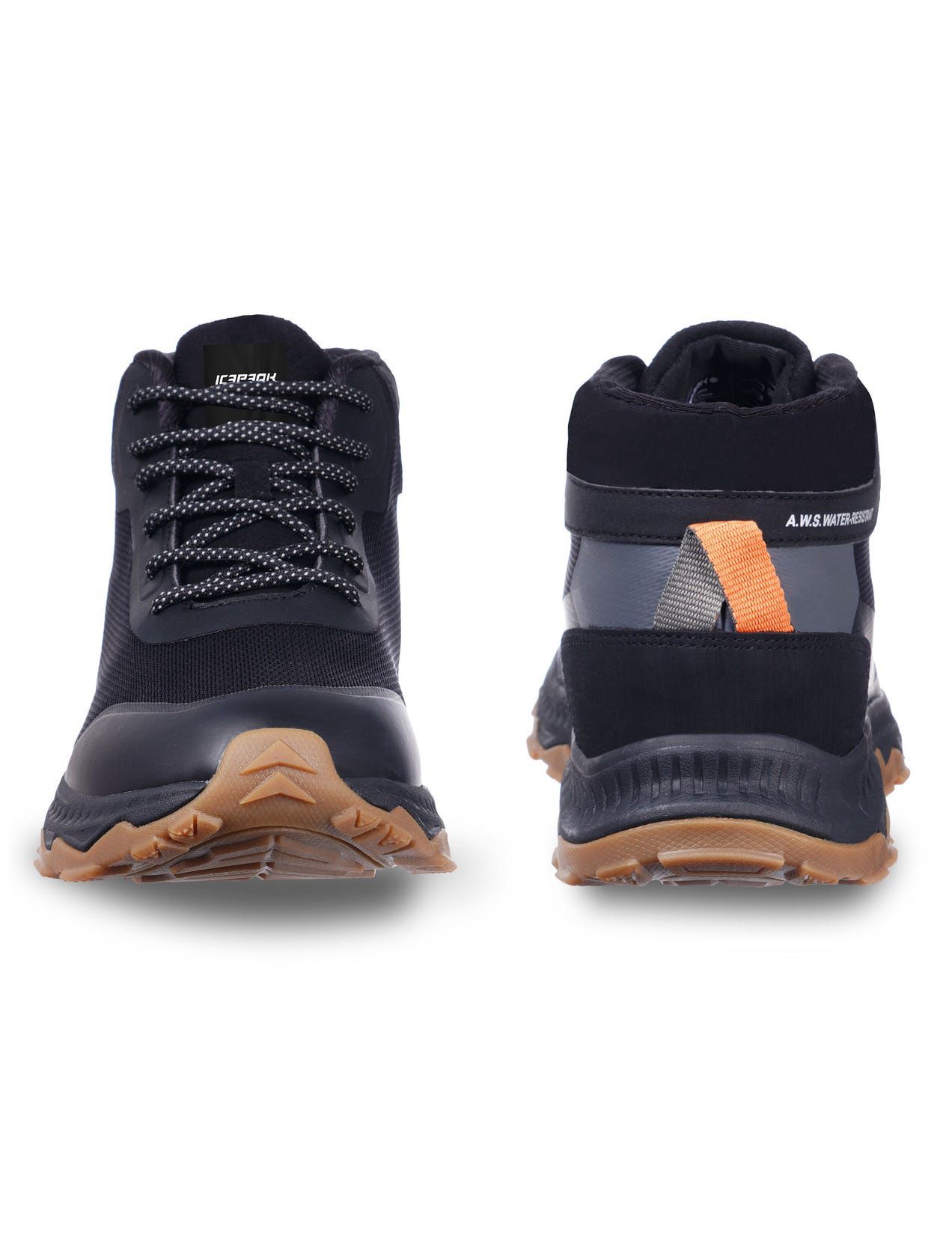 Buty Trekkingowe Męskie Icepeak Amga Mid-cut Czarne | Polska-GAF096543