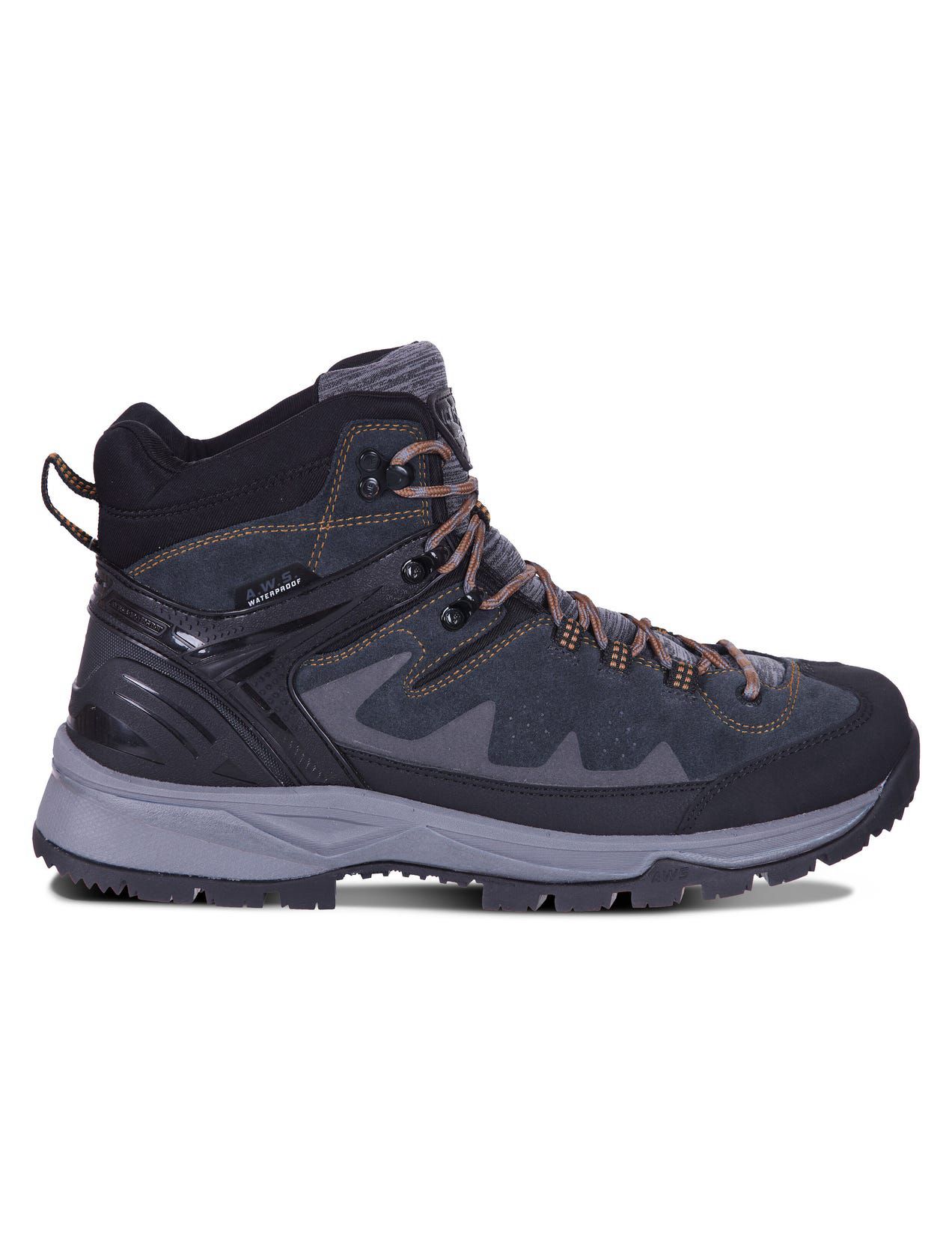 Buty Trekkingowe Męskie Icepeak Wynne Mid-cut Lead-grey | Polska-OAI961748