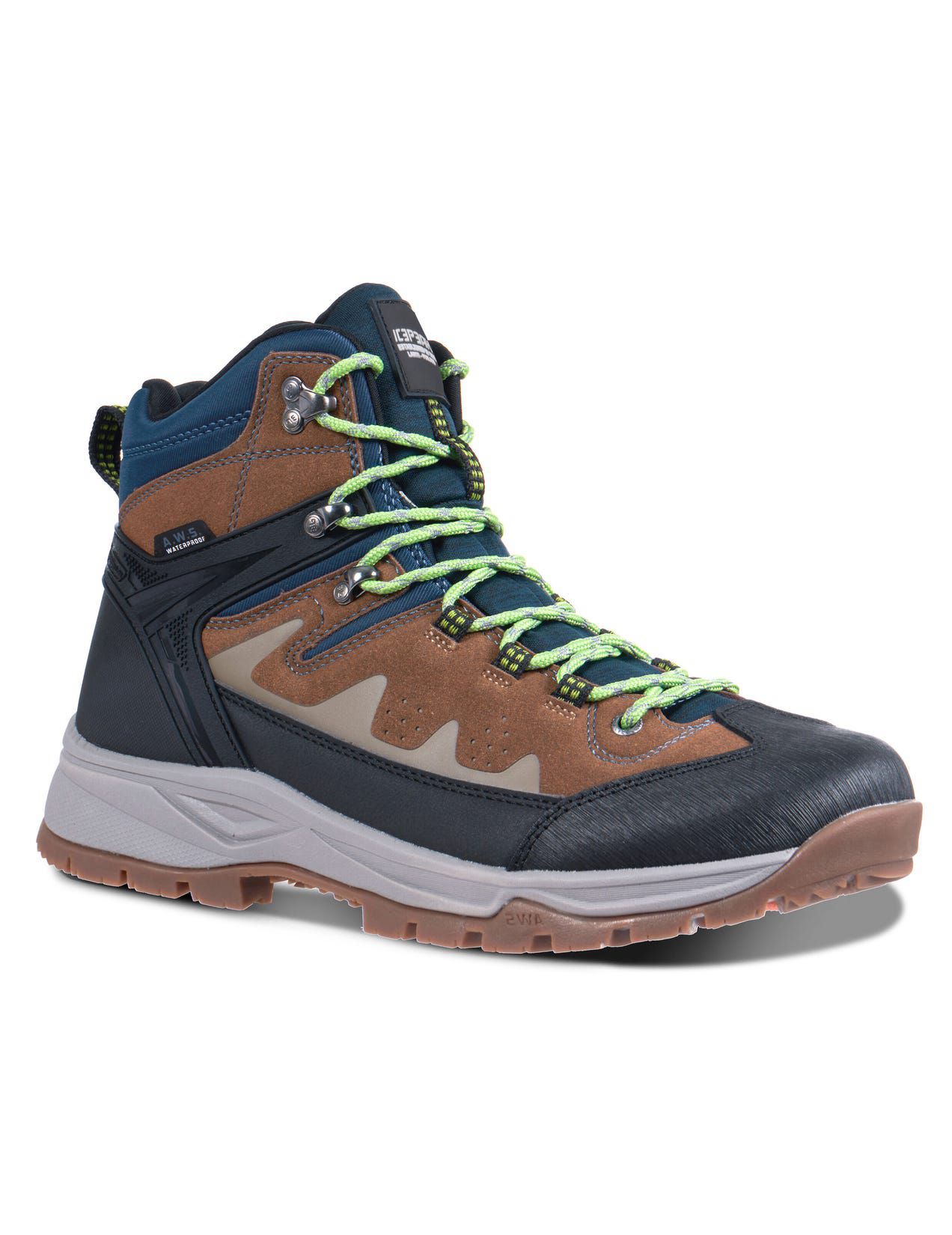 Buty Trekkingowe Męskie Icepeak Wynnes Mid-cut Brązowe Ciemny Szare | Polska-NBW704391