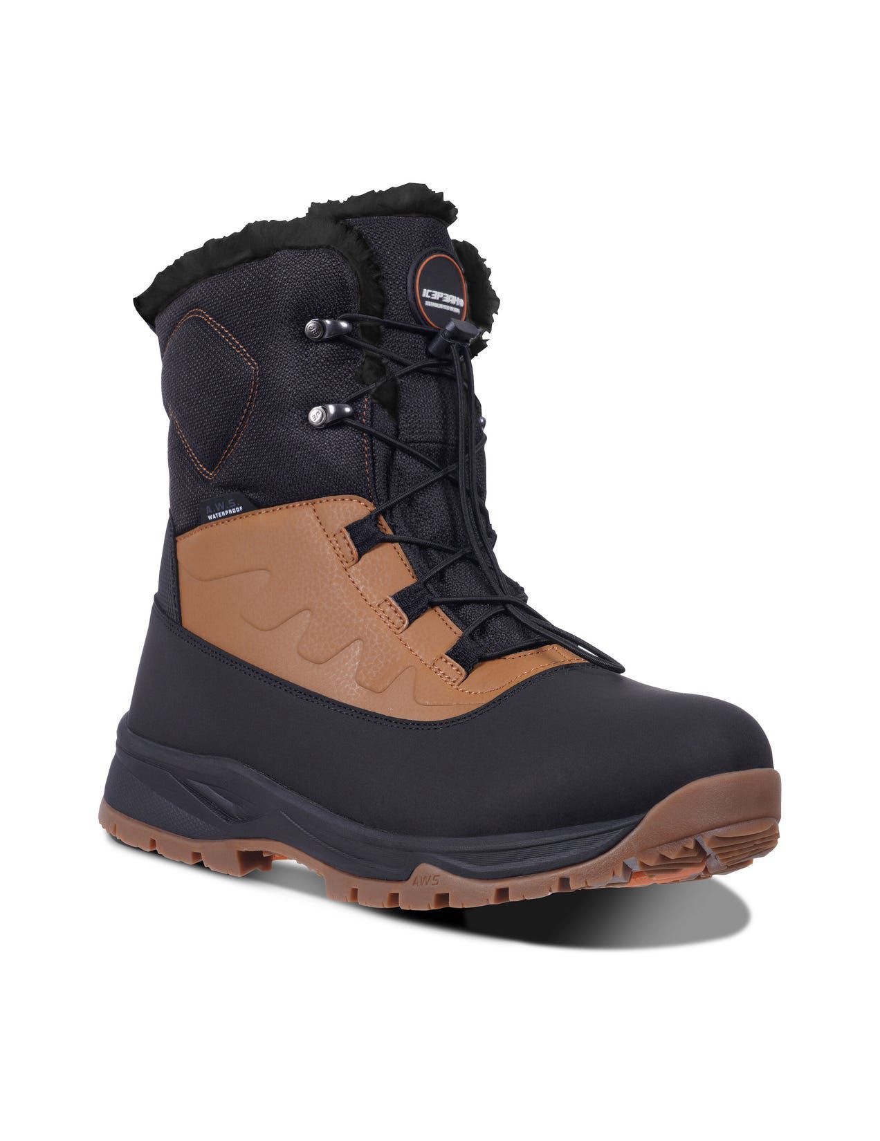 Buty Zimowe Męskie Icepeak Alofi Brązowe Czarne | Polska-HWT758029