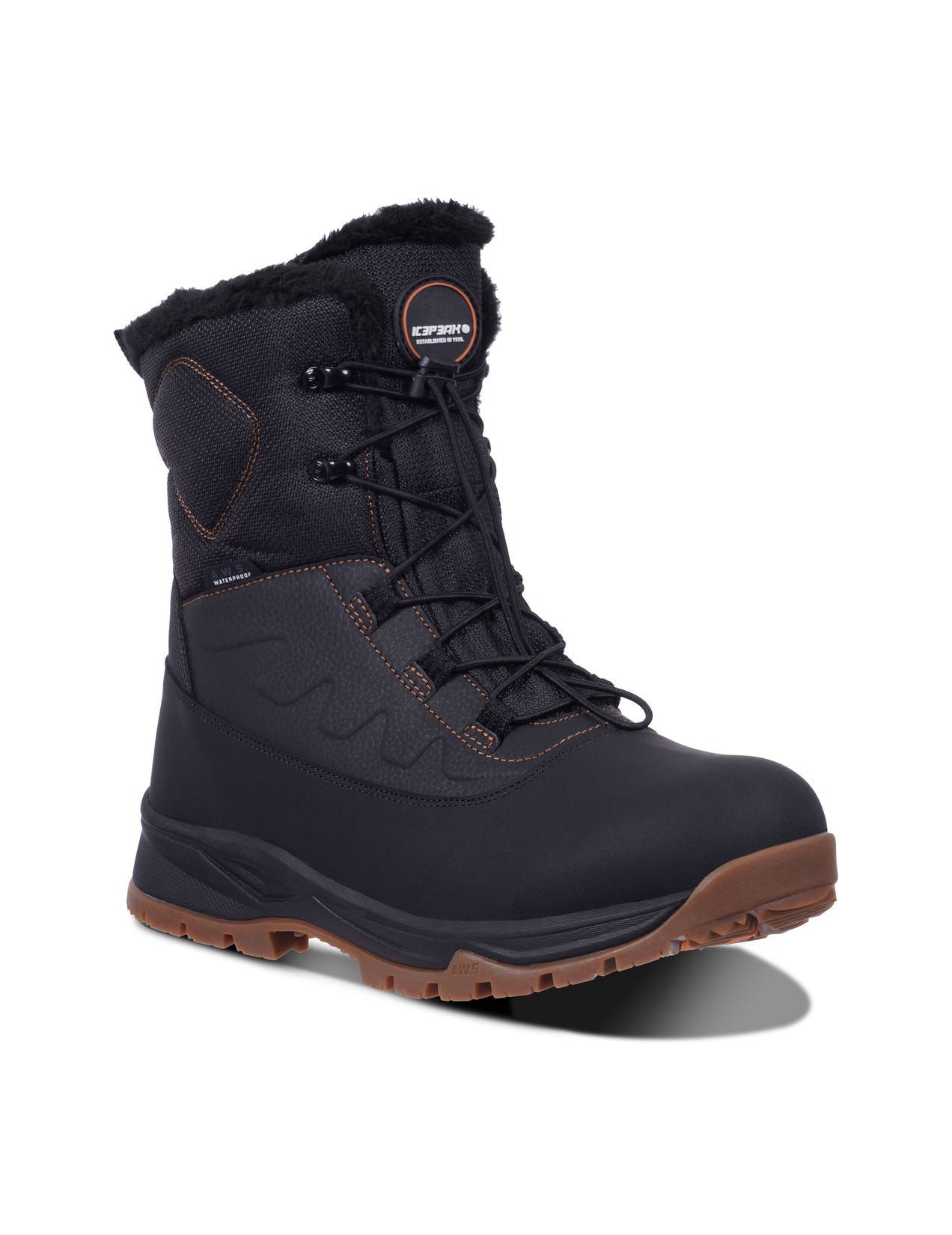 Buty Zimowe Męskie Icepeak Alofi Czarne | Polska-JKH260135