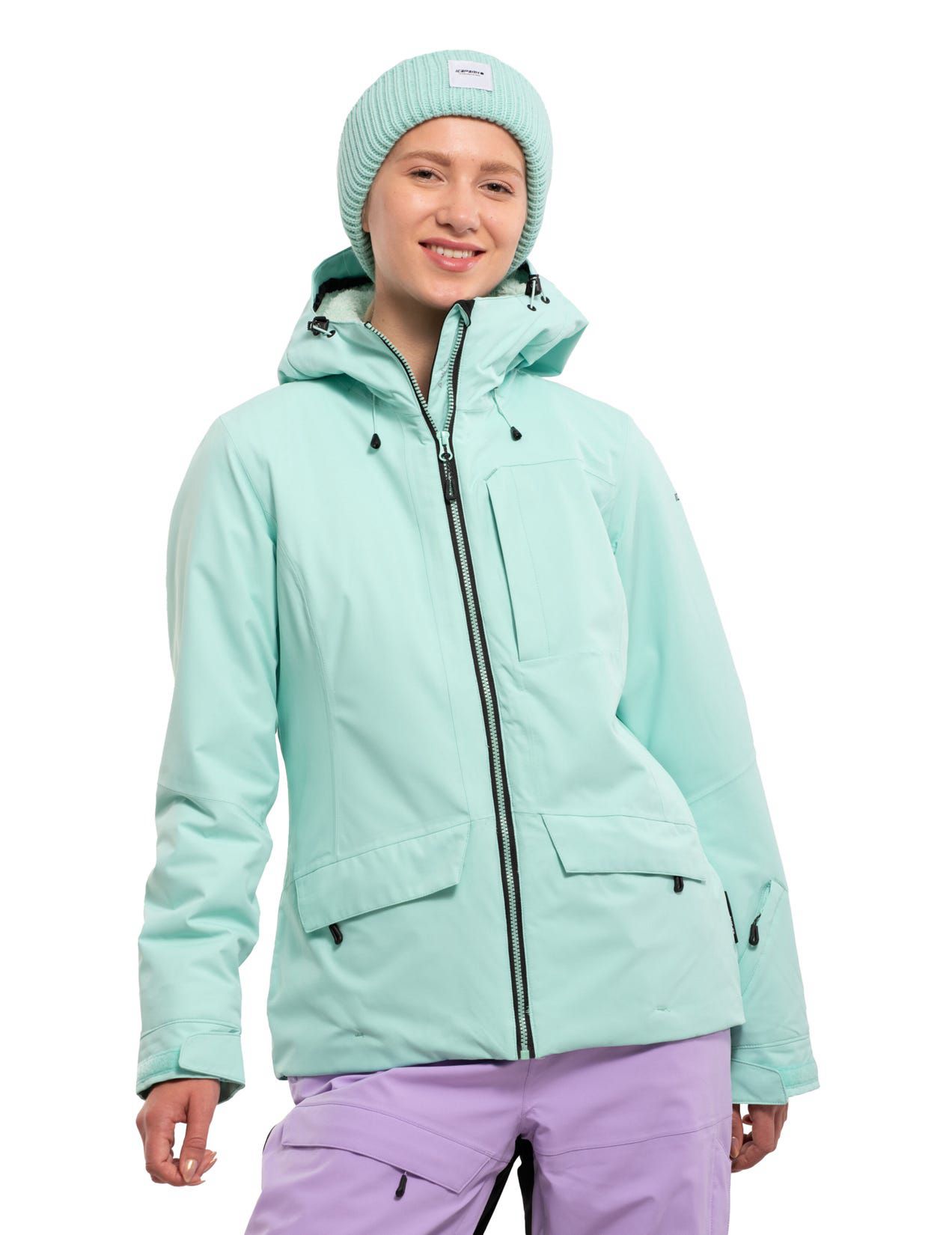 Kurtka Narciarska Damskie Icepeak Cathay Waterproof Insulated Głęboka Turkusowe | Polska-WGT985402