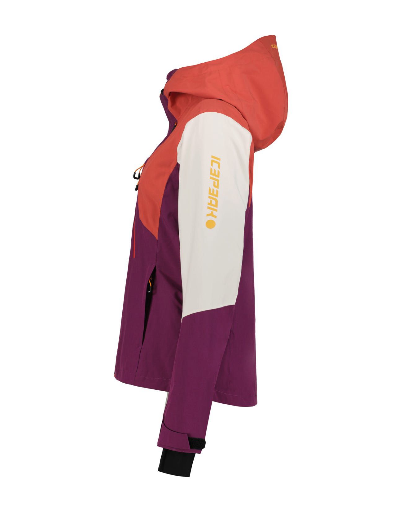 Kurtka Narciarska Damskie Icepeak Delavan Waterproof And Breathable Shell Fioletowe Pomarańczowe | Polska-LVO085341