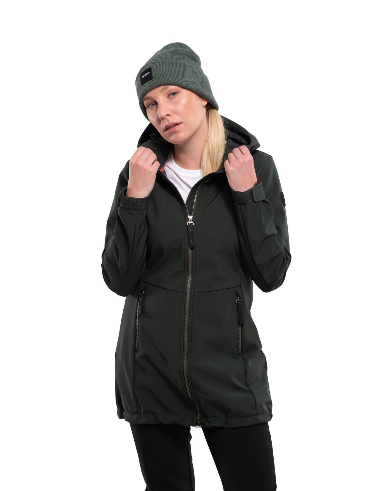 Kurtka Softshell Damskie Icepeak Alamosa Windproof And Water-resistant Ciemny Zielone | Polska-WHF875906