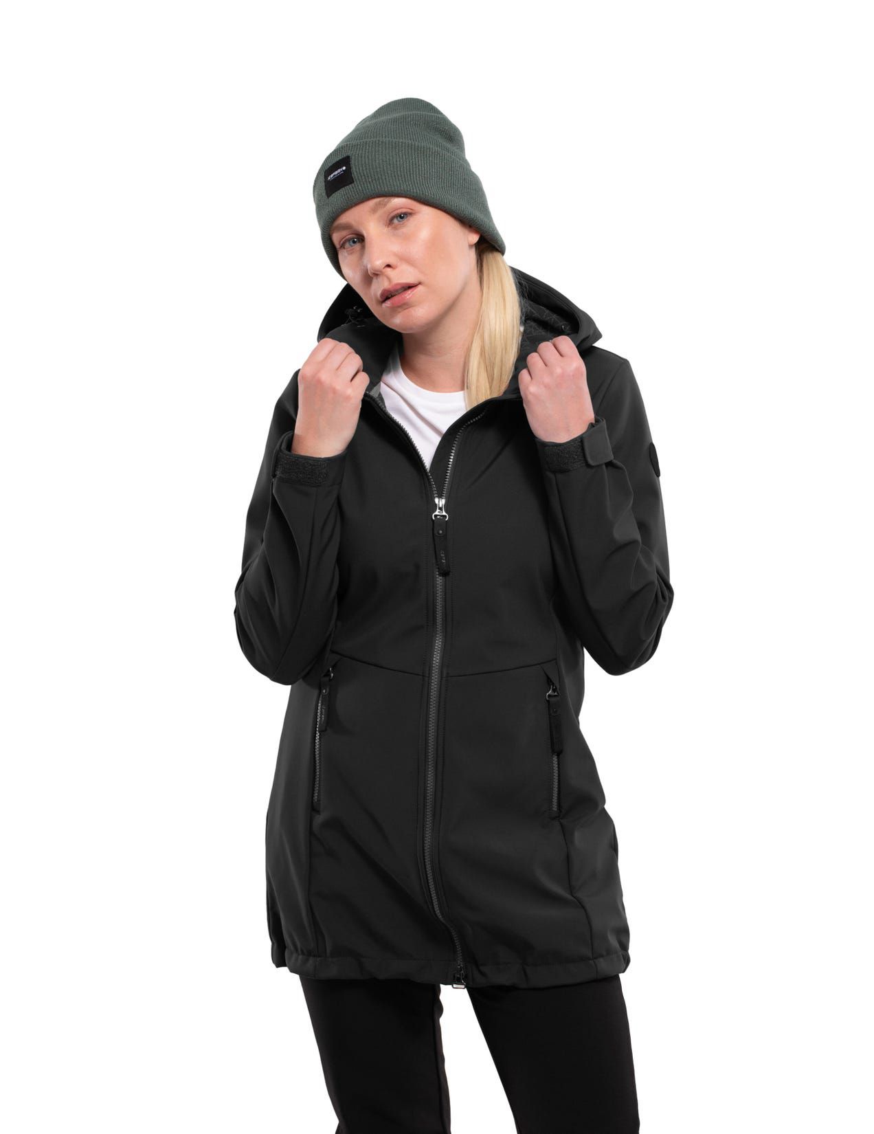 Kurtka Softshell Damskie Icepeak Alamosa Windproof And Water-resistant Czarne | Polska-KMN263708