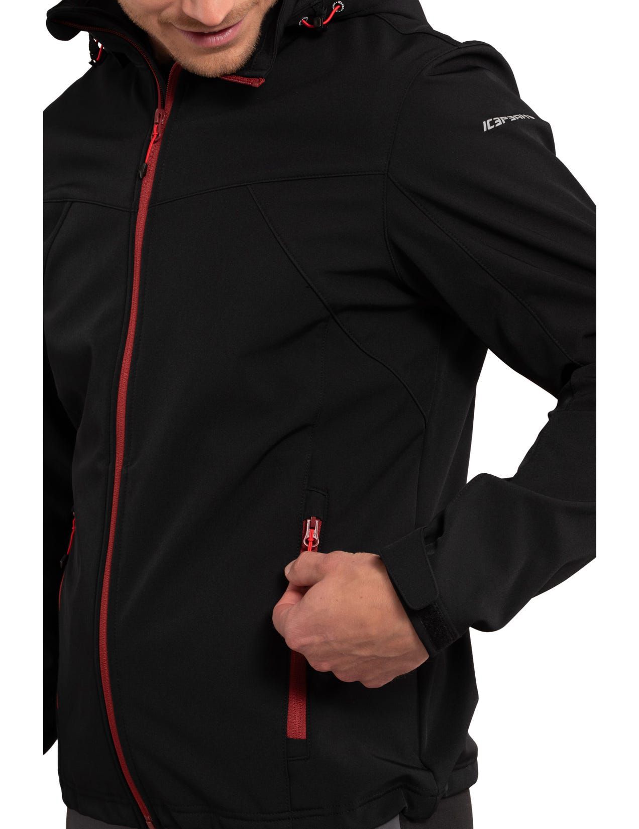 Kurtka Softshell Męskie Icepeak Brimfield Czarne | Polska-XIL631925