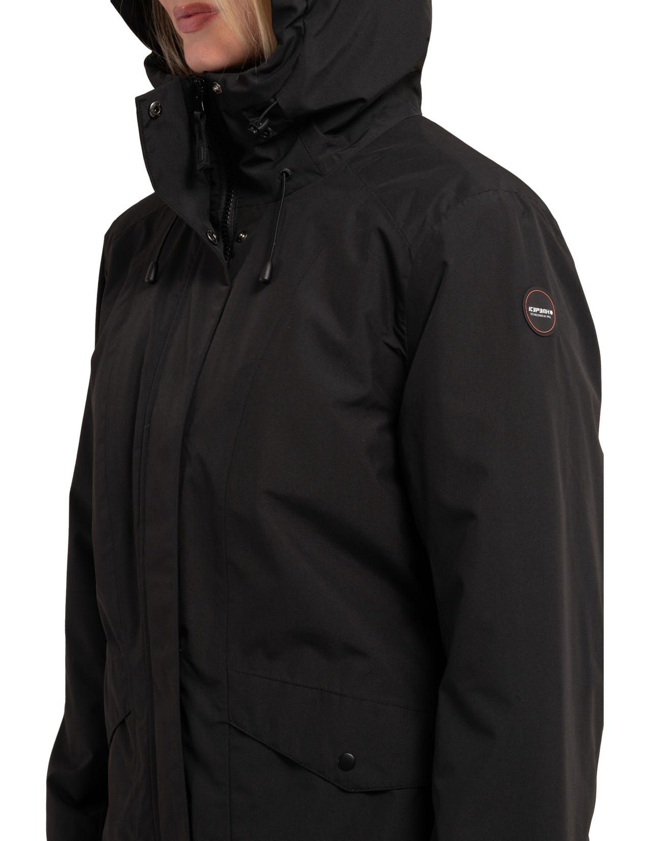 Parka Damskie Icepeak Pageland Czarne | Polska-BFU928307