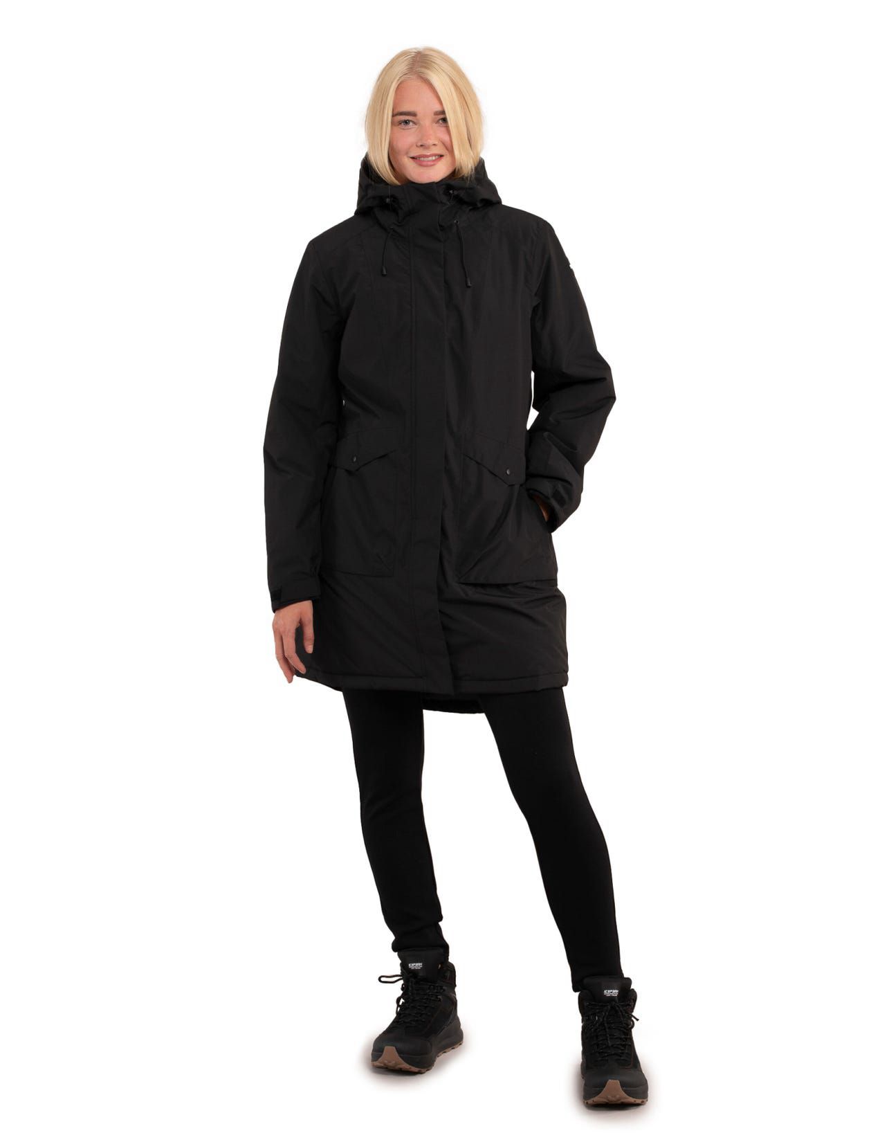 Parka Damskie Icepeak Pageland Czarne | Polska-BFU928307