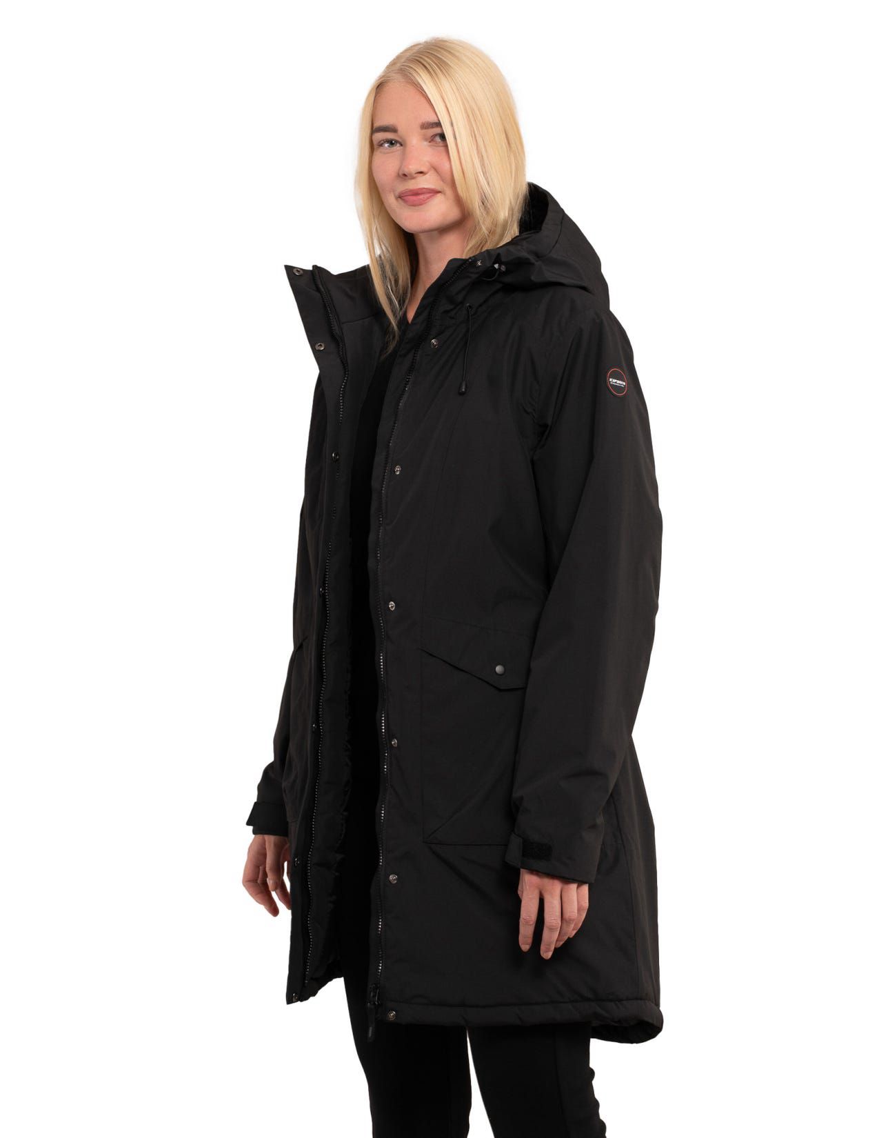 Parka Damskie Icepeak Pageland Czarne | Polska-BFU928307