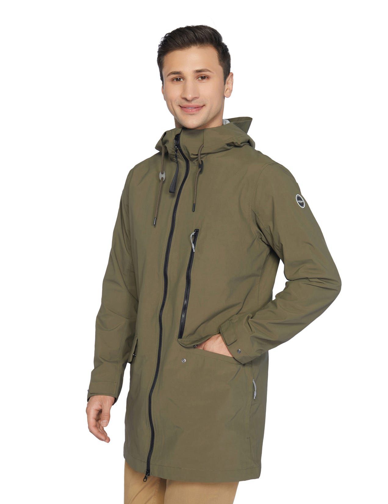 Parka Męskie Icepeak Alnar Water-repellent Ciemny Oliwkowe | Polska-BCF158309