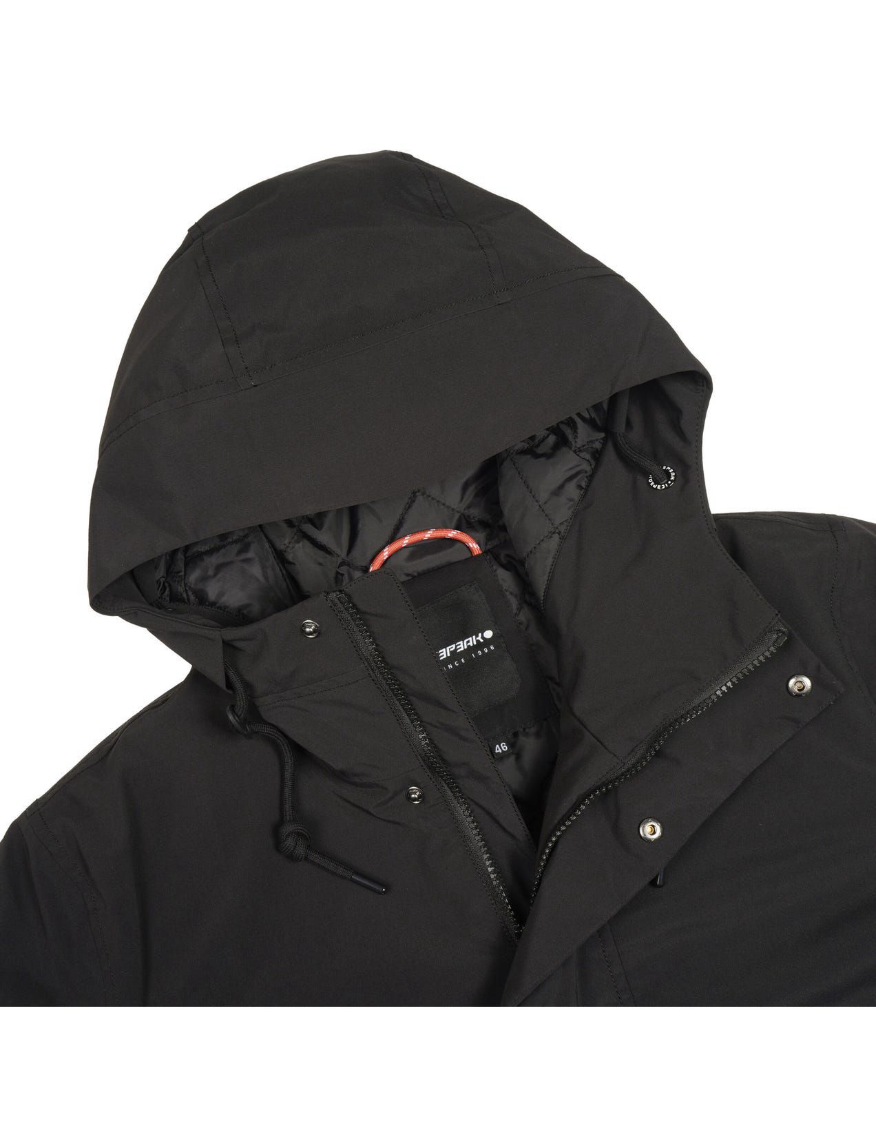 Parka Męskie Icepeak Vincent Czarne | Polska-ACX769483